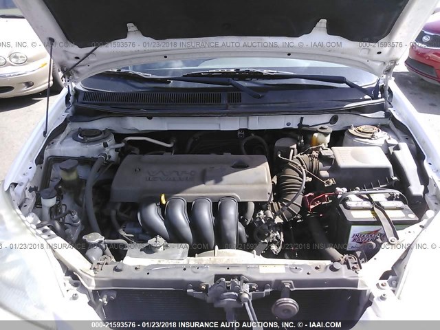 2T1KR32E03C068186 - 2003 TOYOTA COROLLA MATRIX XR WHITE photo 10