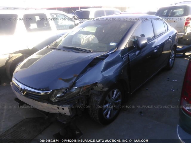 2HGFB2F98CH540705 - 2012 HONDA CIVIC EXL Pewter photo 2