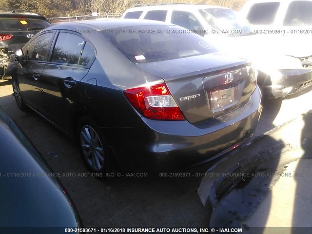 2HGFB2F98CH540705 - 2012 HONDA CIVIC EXL Pewter photo 3