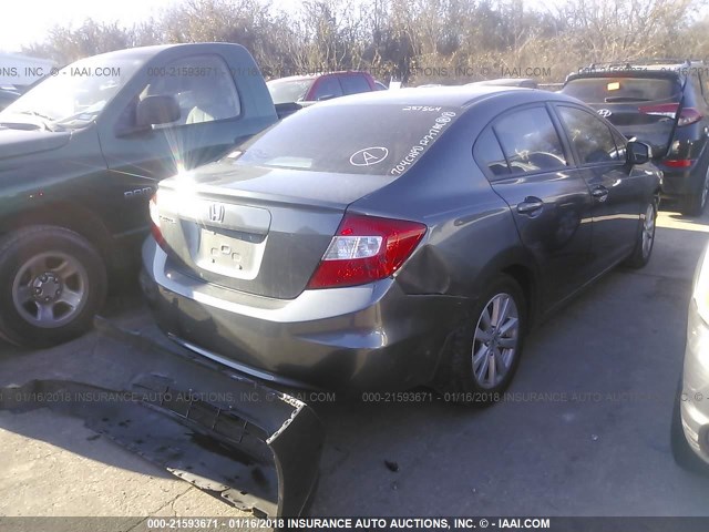 2HGFB2F98CH540705 - 2012 HONDA CIVIC EXL Pewter photo 4