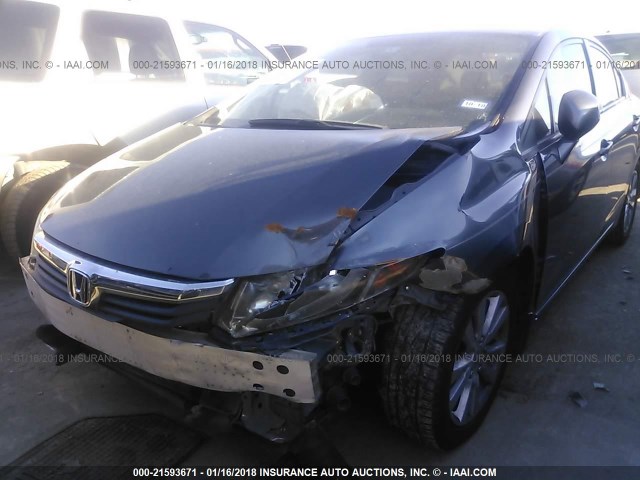 2HGFB2F98CH540705 - 2012 HONDA CIVIC EXL Pewter photo 6