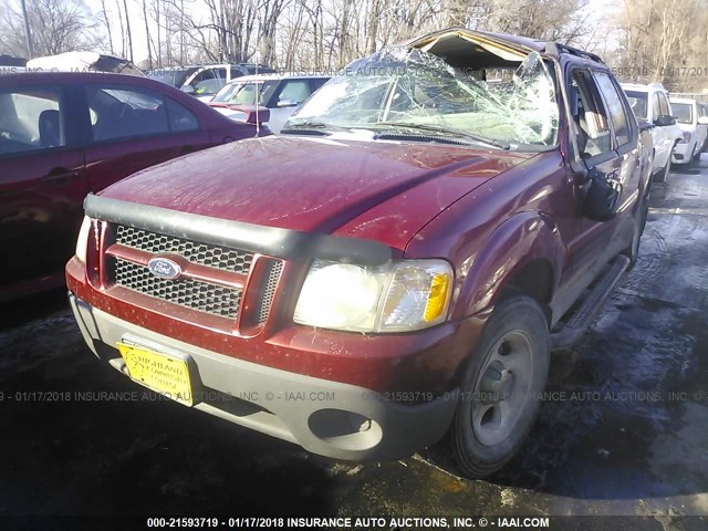 1FMZU67E43UB89759 - 2003 FORD EXPLORER SPORT TR  MAROON photo 2