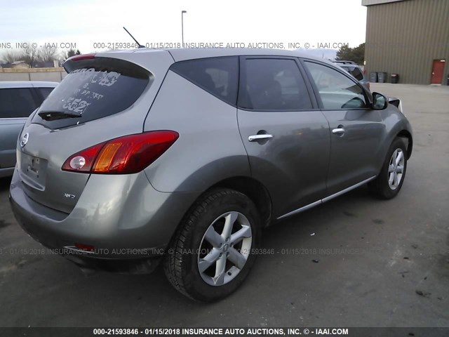 JN8AZ1MW5AW100872 - 2010 NISSAN MURANO S/SL/LE GRAY photo 4