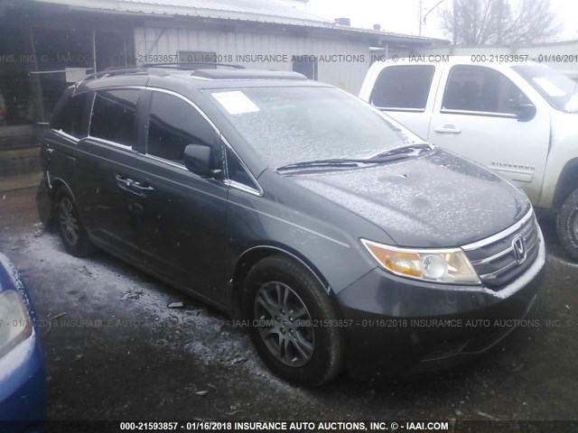 5FNRL5H65BB077729 - 2011 HONDA ODYSSEY EXL ნაცრისფერი ფოტო 1