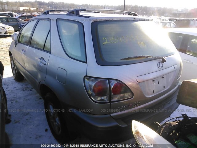 JTJHF10U220262984 - 2002 LEXUS RX 300 SILVER photo 3