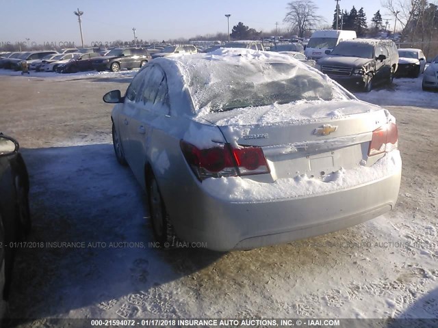 1G1PC5SB2D7141319 - 2013 CHEVROLET CRUZE LT SILVER photo 3