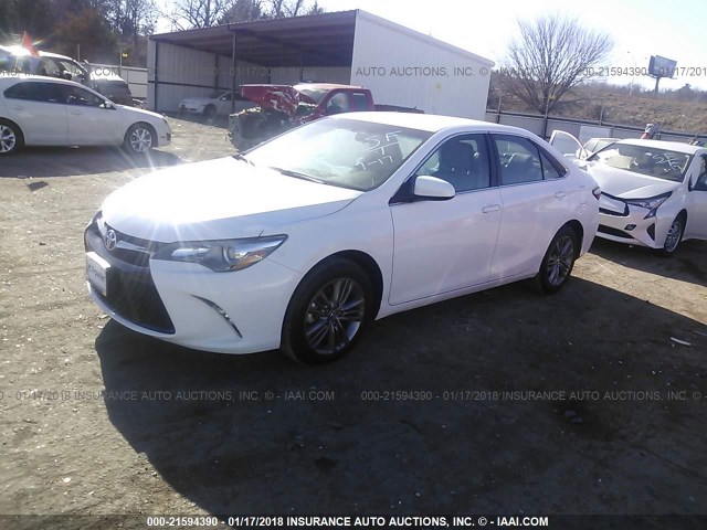 4T1BF1FK4GU157261 - 2016 TOYOTA CAMRY LE/XLE/SE/XSE WHITE photo 2