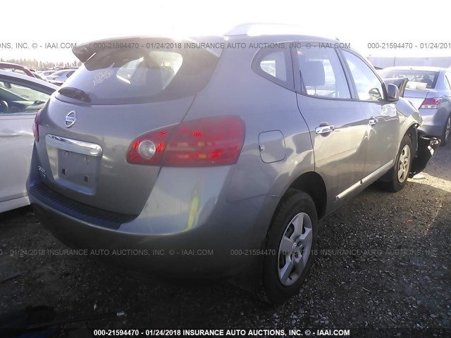 JN8AS5MT4FW654400 - 2015 NISSAN ROGUE SELECT S GRAY photo 4