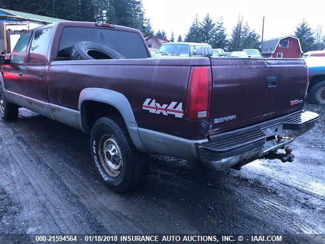 1GTHK33N9RJ750350 - 1994 GMC SIERRA K3500 MAROON photo 3