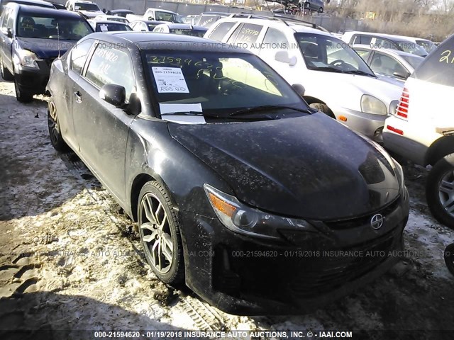 JTKJF5C75E3086316 - 2014 TOYOTA SCION TC BLACK photo 1