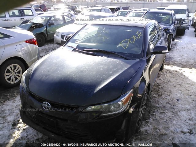 JTKJF5C75E3086316 - 2014 TOYOTA SCION TC BLACK photo 2