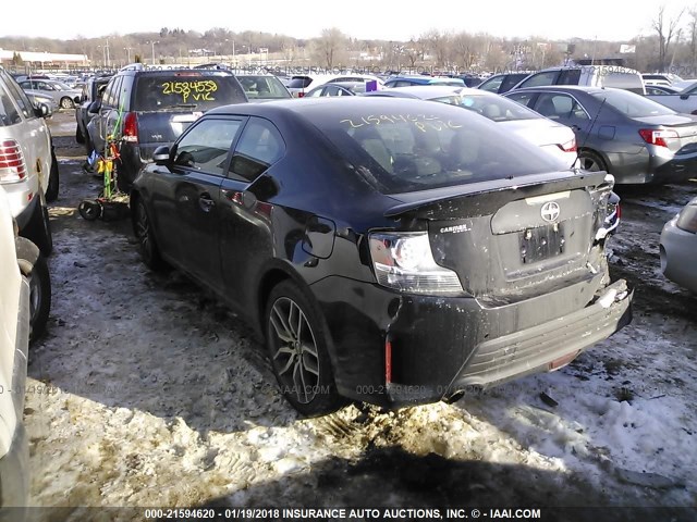 JTKJF5C75E3086316 - 2014 TOYOTA SCION TC BLACK photo 3