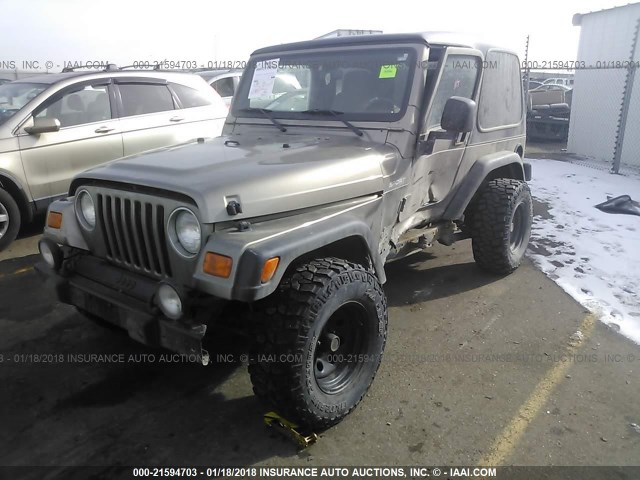 1J4FA49S73P342747 - 2003 JEEP WRANGLER / TJ SPORT TAN photo 2