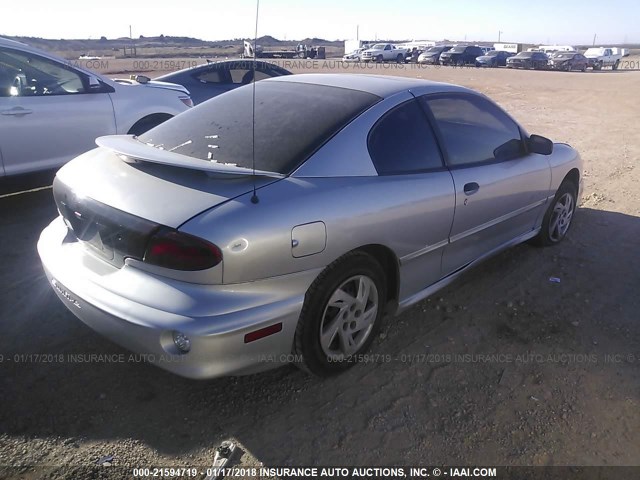 1G2JB124527106768 - 2002 PONTIAC SUNFIRE SE SILVER photo 4