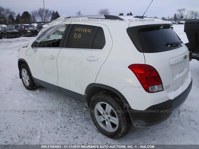 3GNCJPSB7GL173584 - 2016 CHEVROLET TRAX 1LT WHITE photo 3