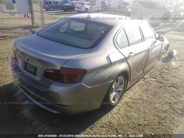 WBAXH5C57DDW14504 - 2013 BMW 528 XI GRAY photo 4