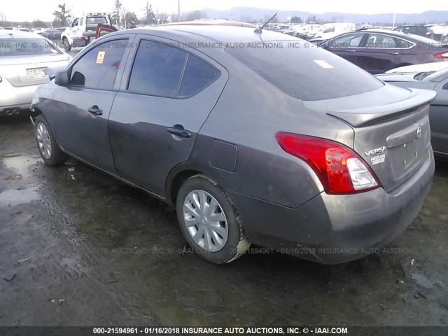 3N1CN7AP6EL848819 - 2014 NISSAN VERSA S/S PLUS/SV/SL GRAY photo 3