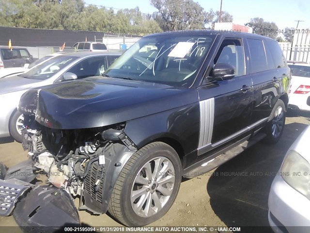 SALGS2DF7DA104528 - 2013 LAND ROVER RANGE ROVER HSE BLACK photo 2