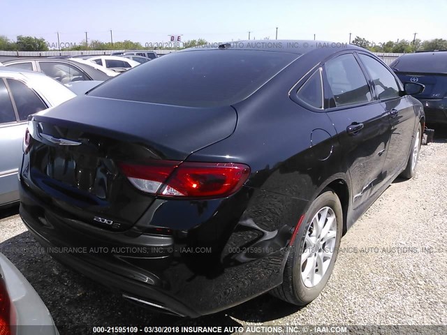 1C3CCCBB1FN659127 - 2015 CHRYSLER 200 S BLACK photo 4