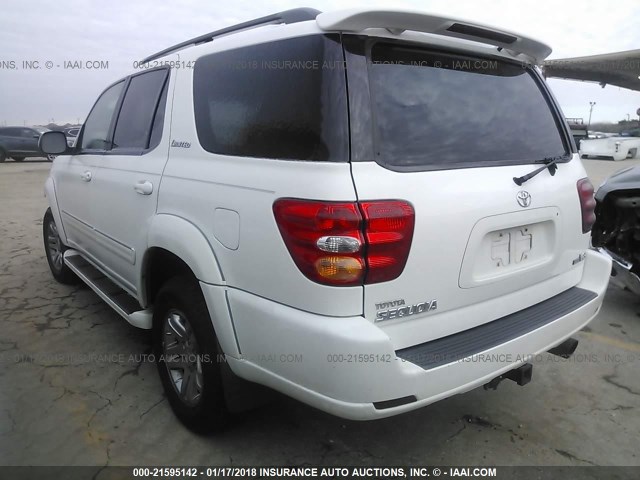 5TDZT38A93S159176 - 2003 TOYOTA SEQUOIA LIMITED WHITE photo 3