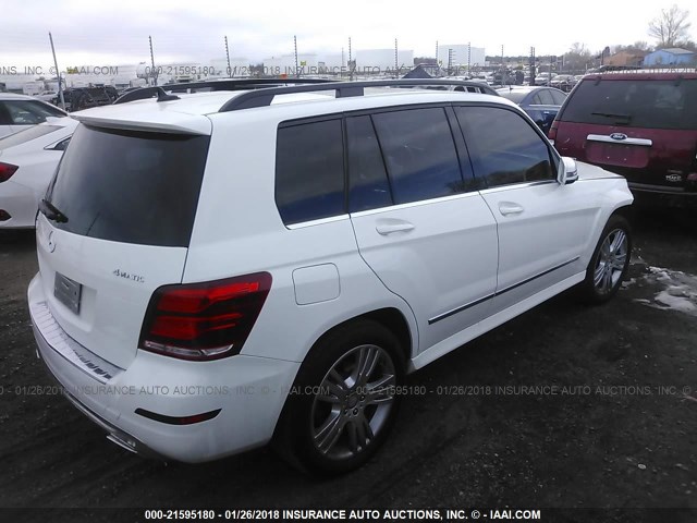 WDCGG8JB8FG392924 - 2015 MERCEDES-BENZ GLK 350 4MATIC WHITE photo 4