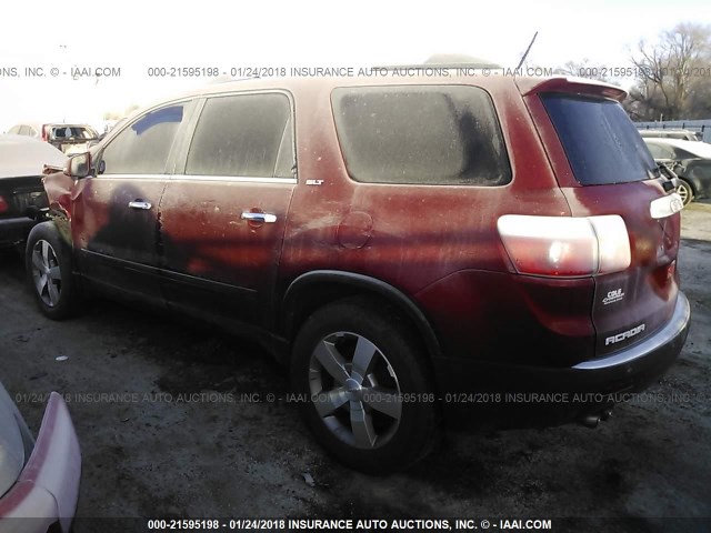 1GKLVMED8AJ260860 - 2010 GMC ACADIA SLT-1 MAROON photo 3