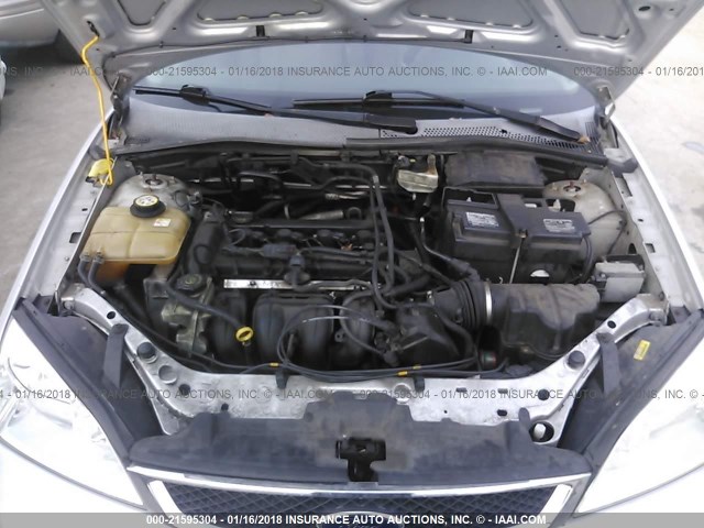 1FAHP34N07W118763 - 2007 FORD FOCUS ZX4/S/SE/SES GRAY photo 10