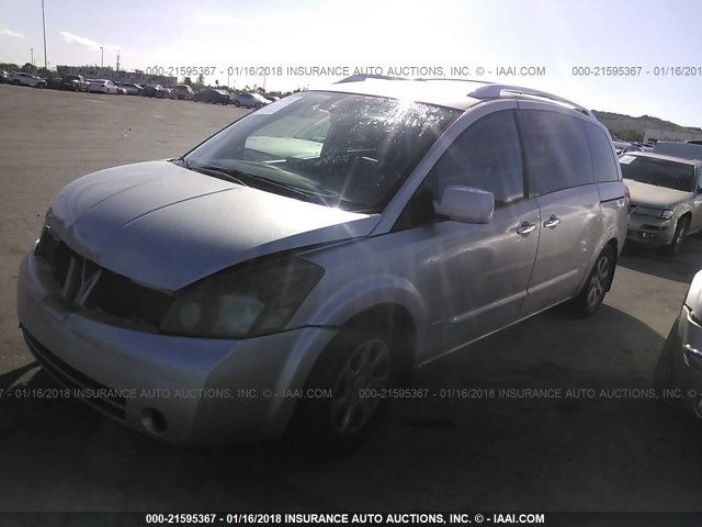 5N1BV28U58N107312 - 2008 NISSAN QUEST S/SE/SL SILVER photo 2