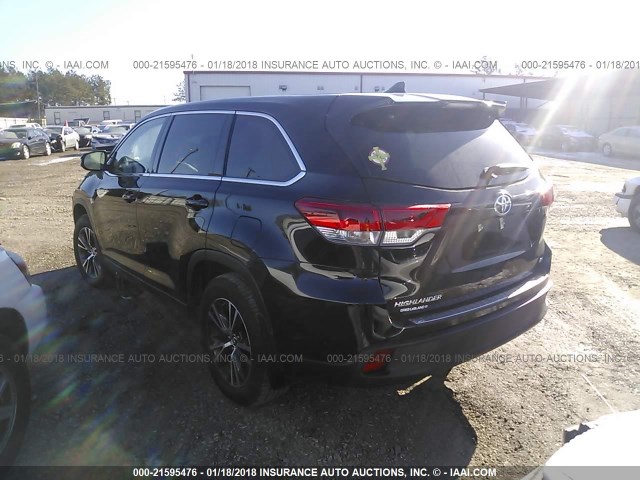 5TDZZRFH7HS232781 - 2017 TOYOTA HIGHLANDER LE/LE PLUS BLACK photo 3