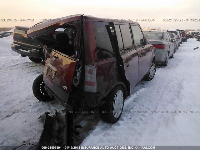 JTLKT334064088408 - 2006 TOYOTA SCION XB წითელი ფოტო 4