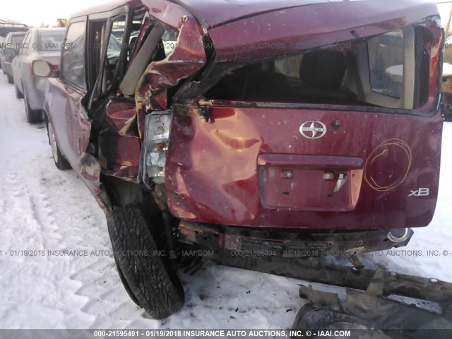 JTLKT334064088408 - 2006 TOYOTA SCION XB წითელი ფოტო 6