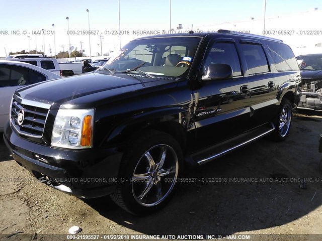 3GYFK66N13G313496 - 2003 CADILLAC ESCALADE ESV BLACK photo 2