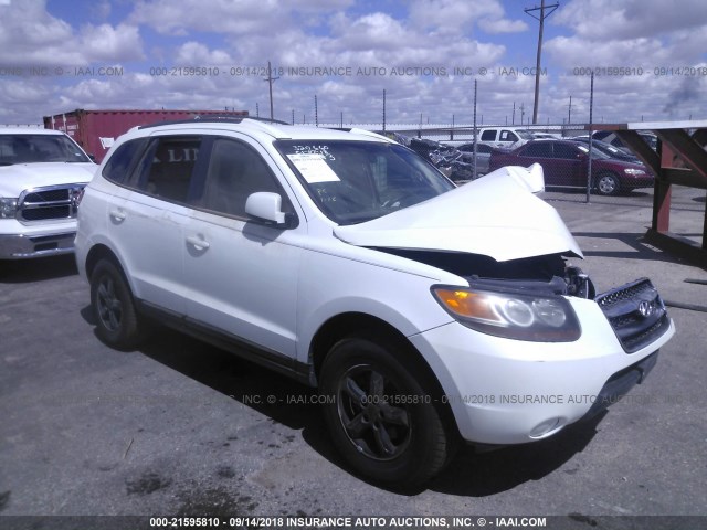 5NMSG73DX7H081353 - 2007 HYUNDAI SANTA FE GLS WHITE photo 1