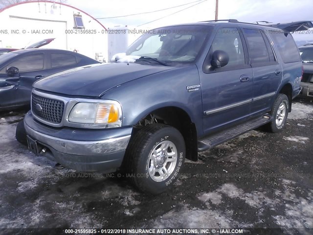 1FMFU16L62LA12656 - 2002 FORD EXPEDITION XLT ლურჯი ფოტო 2