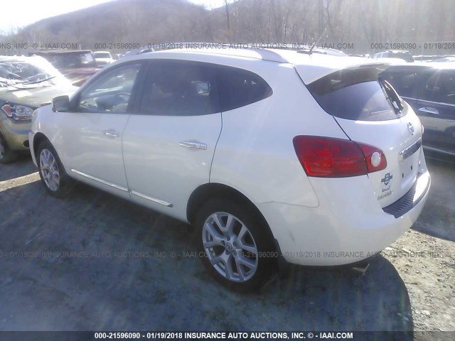 JN8AS5MV4CW366146 - 2012 NISSAN ROGUE S/SV WHITE photo 3