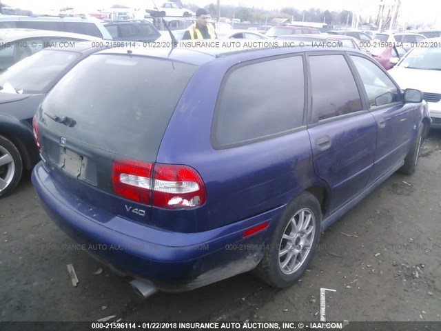 YV1VW27524F040224 - 2004 VOLVO V40 1.9T BLUE photo 4