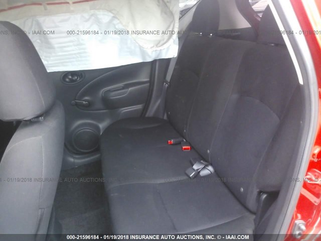 3N1CE2CP1EL374763 - 2014 NISSAN VERSA NOTE S/S PLUS/SV/SL RED photo 8