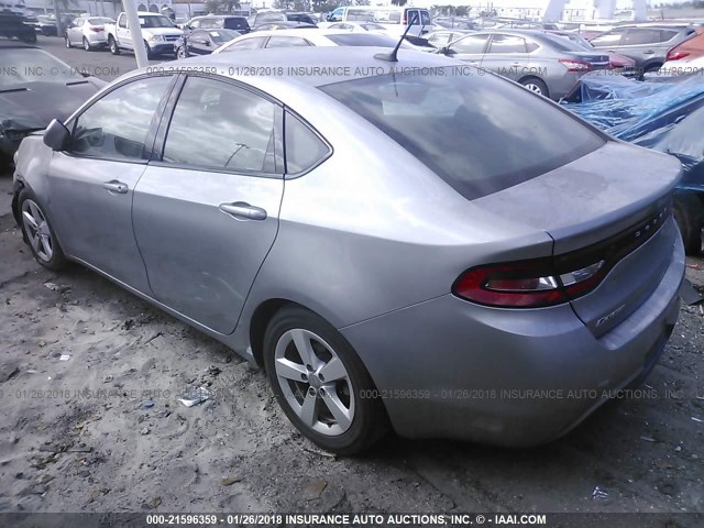 1C3CDFBB4GD660973 - 2016 DODGE DART SXT GRAY photo 3