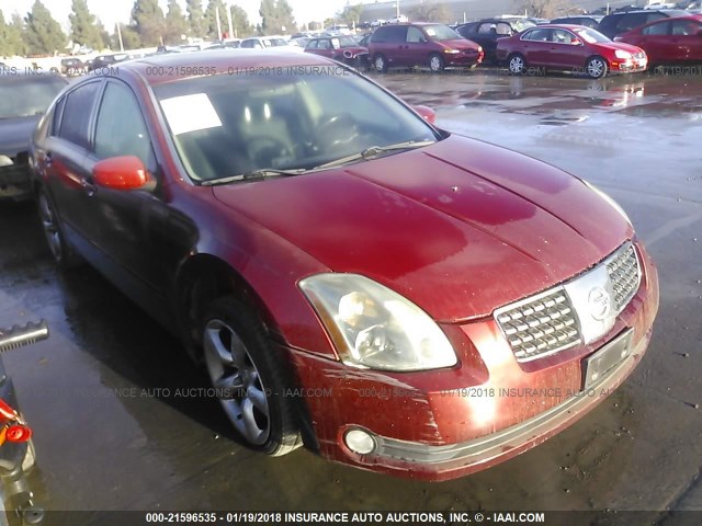 1N4BA41E14C805300 - 2004 NISSAN MAXIMA SE/SL RED photo 1