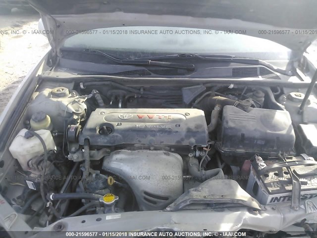 4T1BE30KX4U848801 - 2004 TOYOTA CAMRY LE/XLE/SE ვერცხლისფერი ფოტო 10