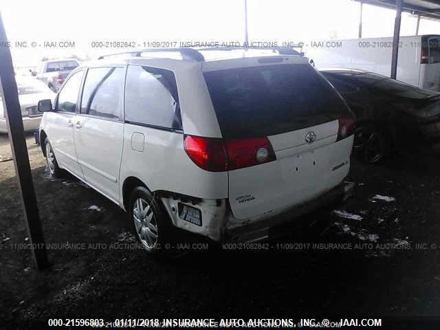 5TDZA23C16S480612 - 2006 TOYOTA SIENNA CE/LE WHITE photo 3