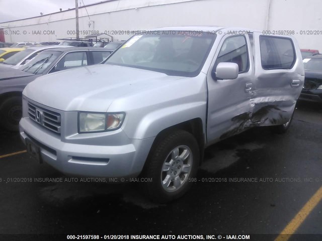 2HJYK16536H573979 - 2006 HONDA RIDGELINE RTL SILVER photo 2