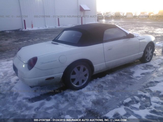 1FAHP60A32Y118838 - 2002 FORD THUNDERBIRD  WHITE photo 4