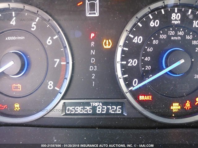 5J6TF2H59CL001409 - 2012 HONDA CROSSTOUR EXL ლურჯი ფოტო 7