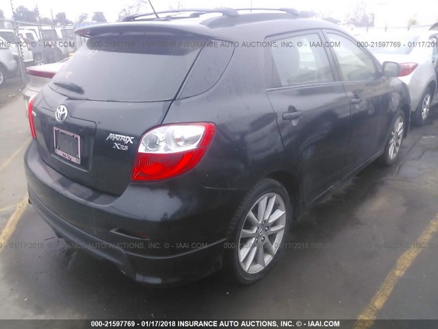 2T1GE40E39C002007 - 2009 TOYOTA COROLLA MATRIX XRS BLACK photo 4