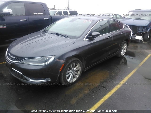 1C3CCCAB0GN142307 - 2016 CHRYSLER 200 LIMITED GRAY photo 2