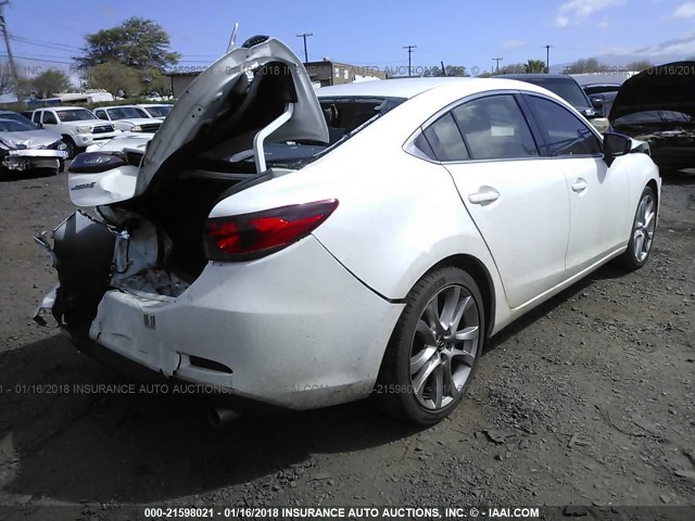 JM1GJ1V52E1107283 - 2014 MAZDA 6 TOURING WHITE photo 4