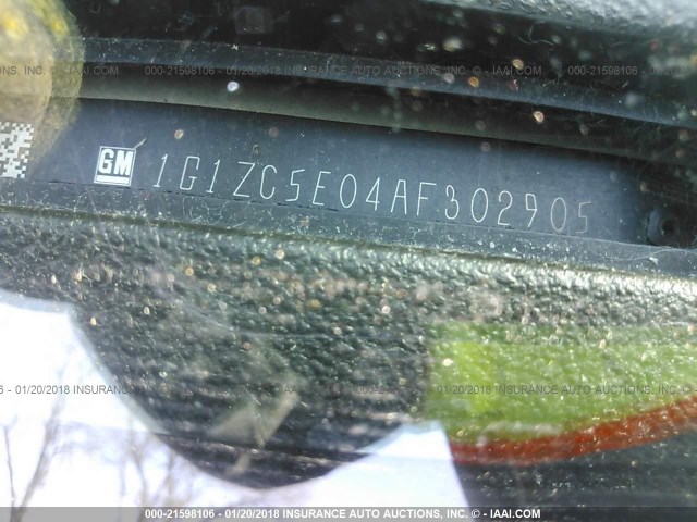 1G1ZC5E04AF302905 - 2010 CHEVROLET MALIBU 1LT 金色 照片 9