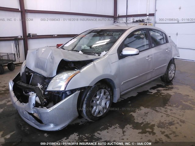 3N1AB6AP0CL736539 - 2012 NISSAN SENTRA 2.0/2.0S/SR/2.0SL SILVER photo 2