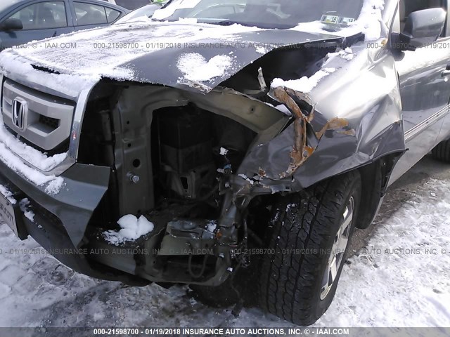 5FNYF48899B035525 - 2009 HONDA PILOT TOURING GRAY photo 6